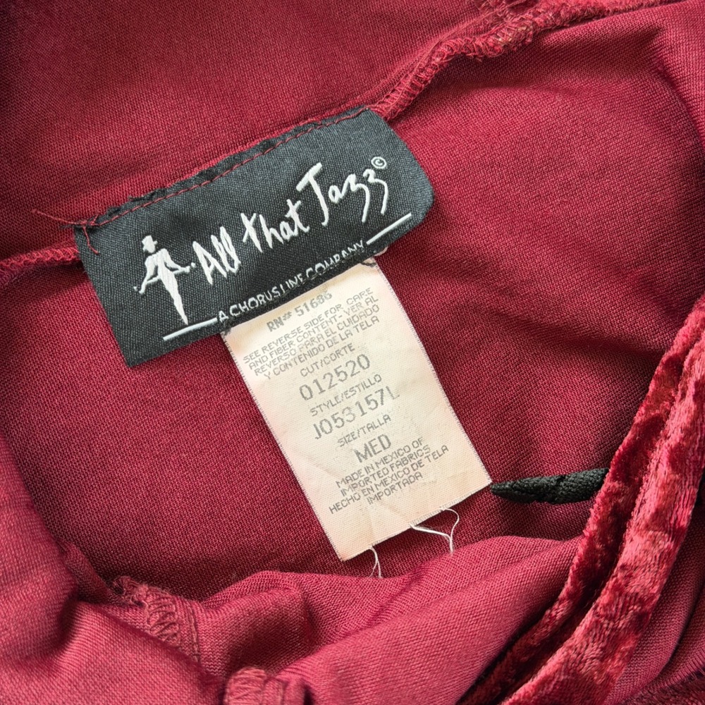 Burgundy Crushed Velvet X-Back Dress Grunge Goth Vintage 90s Medium - Picture 3 of 9